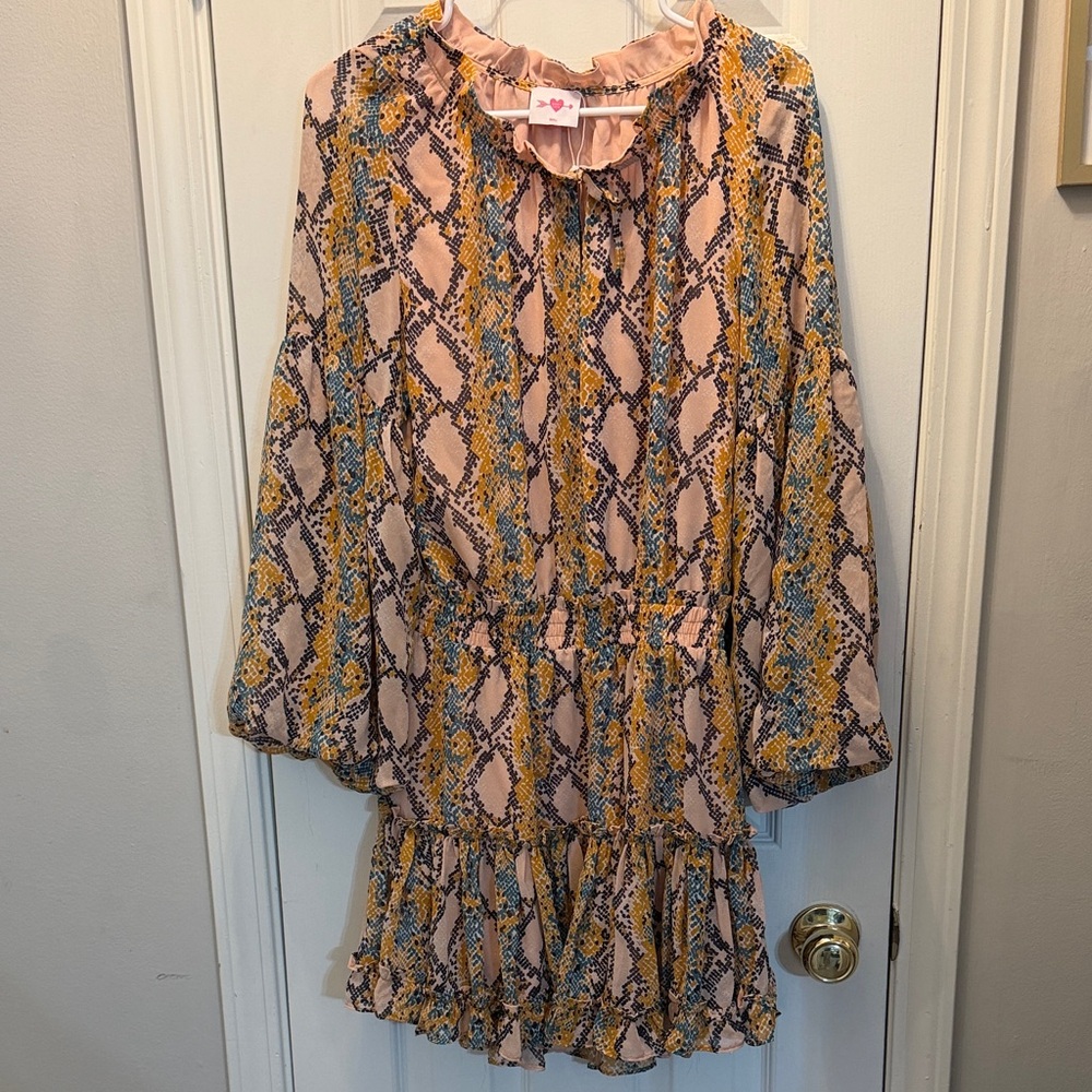 Buddy Love Pink and Yellow Kids Dress